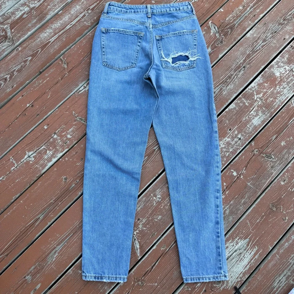 Topshop Moto Distressed Straight Leg Jeans Womens W26 L32 - Picture 5 of 10